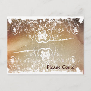 Grunge Shabby Chic Invitation Uitnodiging Briefkaart