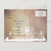 Grunge Shabby Chic uitnodiging Briefkaart (Achterkant)