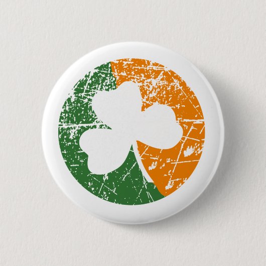 Grunge Shamrock Ronde Button 5,7 Cm (Voorkant)