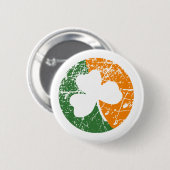 Grunge Shamrock Ronde Button 5,7 Cm (Voorkant /achterkant)