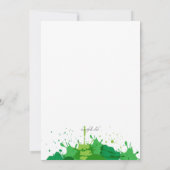 Grunge Shamrock St. Patrick's Day Invitation Kaart (Achterkant)