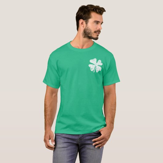 Grunge shamrock St Patricks Day t-shirt | Groen sh (Voorkant volledig)
