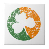 Grunge Shamrock Tegeltje (Voorkant)