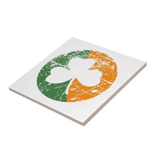 Grunge Shamrock Tegeltje (Zijkant)