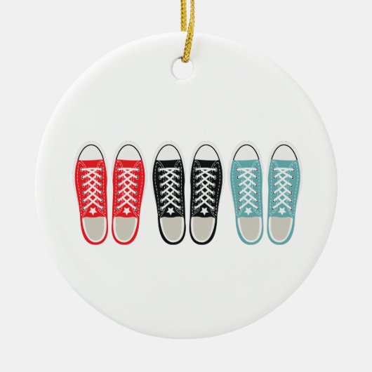 Grunge Shoes Keramisch Ornament (Voorkant)