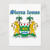 Grunge Sierra Leone wapenschild design Briefkaart (Voorkant)
