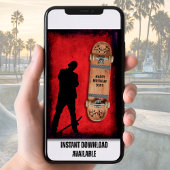 Grunge Skateboarden Happy Birthday Kaart