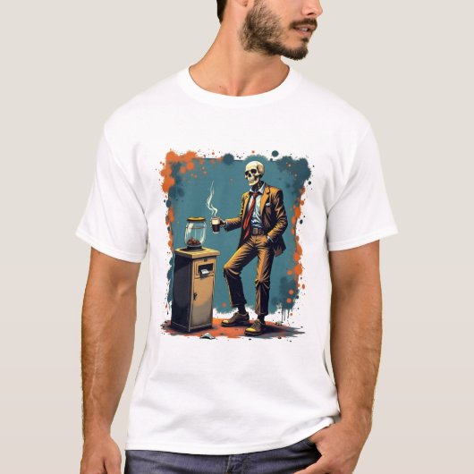 Grunge Skeleton Kantoor T-shirt (Voorkant)