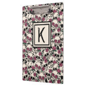 Grunge Skull and Rozen Monogrammed Cliboard Klembord (Links)
