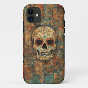 Grunge Skull Art Mobile Hoesje
