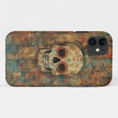 Grunge Skull Art Mobile Hoesje (Achterkant (horizontaal))