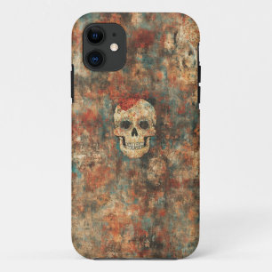 Grunge Skull Art Mobile Hoesje