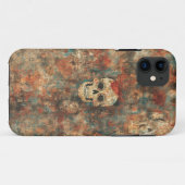 Grunge Skull Art Mobile Hoesje (Achterkant (horizontaal))
