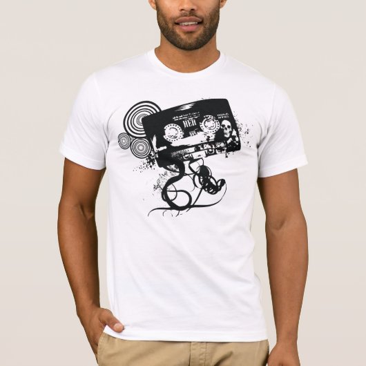 Grunge Skull-audiopape T-shirt (Voorkant)