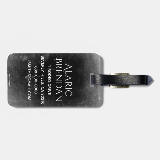 Grunge Skull Bagagelabel (Achterkant horizontaal)