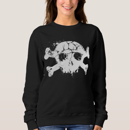 Grunge Skull en Botten Trui (Voorkant)