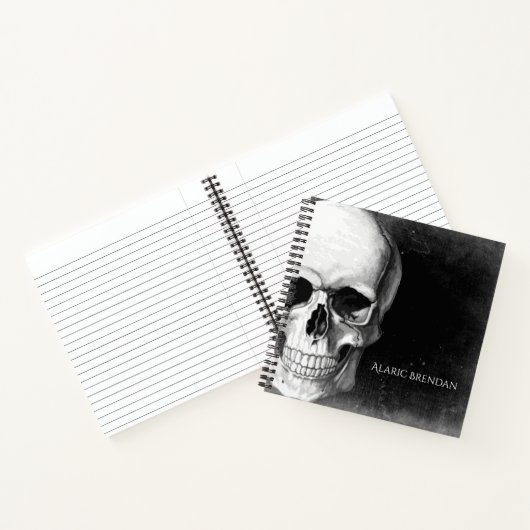 Grunge Skull Notitieboek (Binnen)