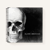 Grunge Skull Notitieboek (Voorkant)