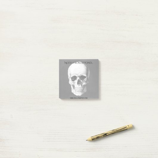 Grunge Skull Post-it® Notes (Op bureau)