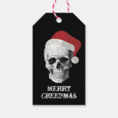 Grunge Skull Santa Cadeaulabel (Voorkant)