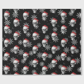 Grunge Skull Santa Cadeaupapier (Vlak)