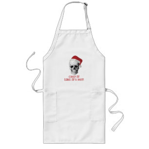 Grunge Skull Santa Lang Schort