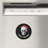 Grunge Skull Santa Magneet (Insitu (Vaatwasser))