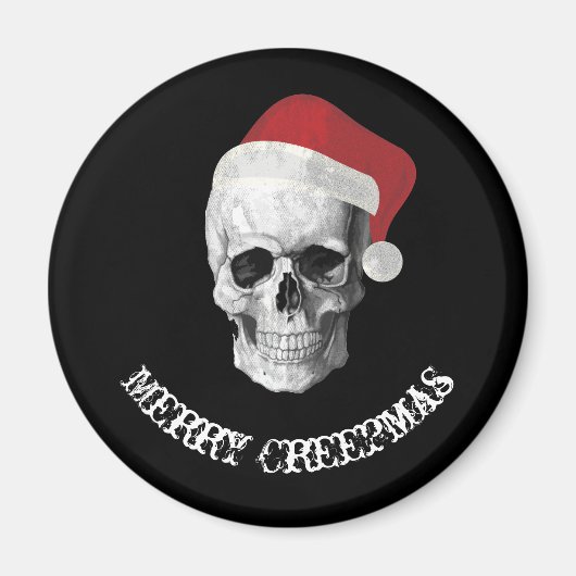 Grunge Skull Santa Magneet (Voorkant)