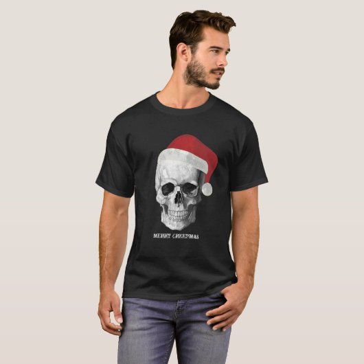 Grunge Skull Santa T-shirt (Voorkant volledig)