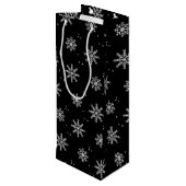 Grunge Skull Santa Wijn Cadeautas (Achterkant Gekanteld)