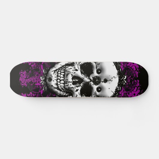 Grunge Skull Skateboard (Horizontaal)