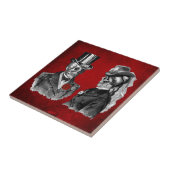 Grunge Skull Skeleton Couple Tegeltje (Zijkant)