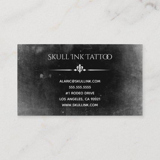 Grunge Skull Visitekaartje (Achterkant)