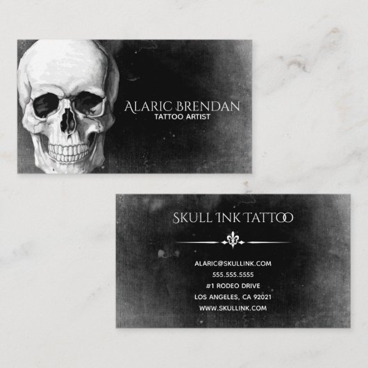 Grunge Skull Visitekaartje (Voorkant / Achterkant)