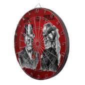 Grunge Skull Wedding & Jubileum Party Dartbord (Voorkant Rechts)