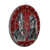 Grunge Skull Wedding & Jubileum Party Dartbord (Voorkant Links)