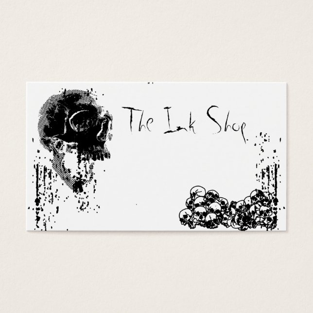 Grunge Skulls Visitekaartjes (Voorkant)