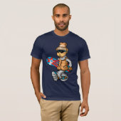 Grunge snowboarder and board t-shirt (Voorkant volledig)