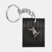 Grunge Snowboarding Sleutelhanger (Voorkant Links)