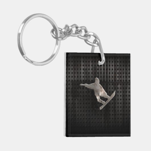 Grunge Snowboarding Sleutelhanger (Voorkant Links)