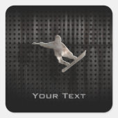 Grunge Snowboarding Vierkante Sticker (Voorkant)