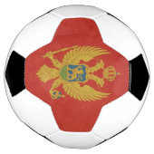 Grunge soevereine staatsvlag Montenegro Voetbal (Gedraaid)