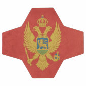 Grunge soevereine staatsvlag Montenegro Voetbal (Enkel)