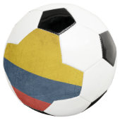 Grunge soevereine staatsvlag van het land van voetbal (Drie kwart)