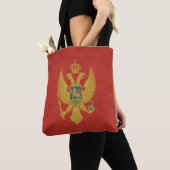 Grunge soevereine staatsvlag van Montenegro Tote Bag (Dichtbij)
