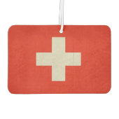 Grunge soevereine staatsvlag van Zwitserland Luchtverfrisser (Achterkant)