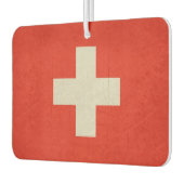 Grunge soevereine staatsvlag van Zwitserland Luchtverfrisser (Links)