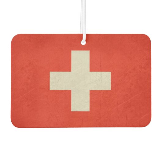 Grunge soevereine staatsvlag van Zwitserland Luchtverfrisser (Voorkant)