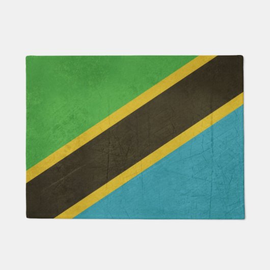 Grunge Sovereign State flag of Tanzania Deurmat (Voorkant)