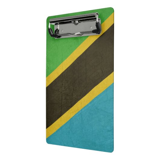 Grunge Sovereign State flag of Tanzania Mini Klembord (Angled2)